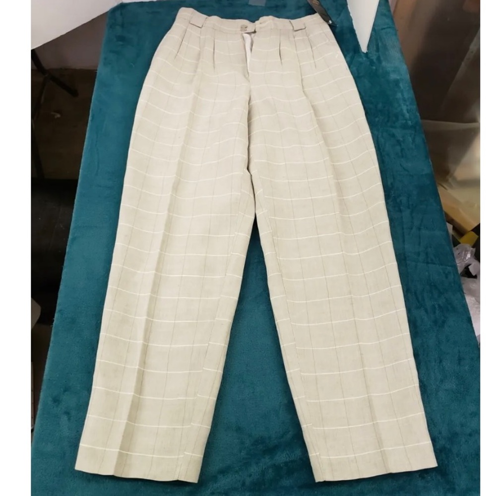 Giorgio Sant'Angelo Womens Dress Pants Size 12 Linen Blend Ladies Career NWT